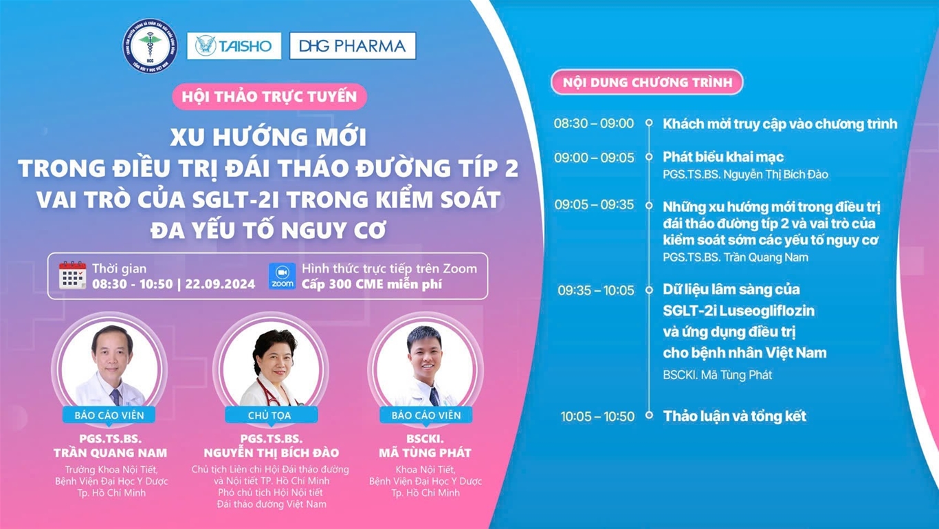 Daisy cùng TT TTCSSK & CĐ-Tổng hội Y học VN tổ chức Hội thảo về Xu hướng mới trong điều trị ĐTĐ típ 2