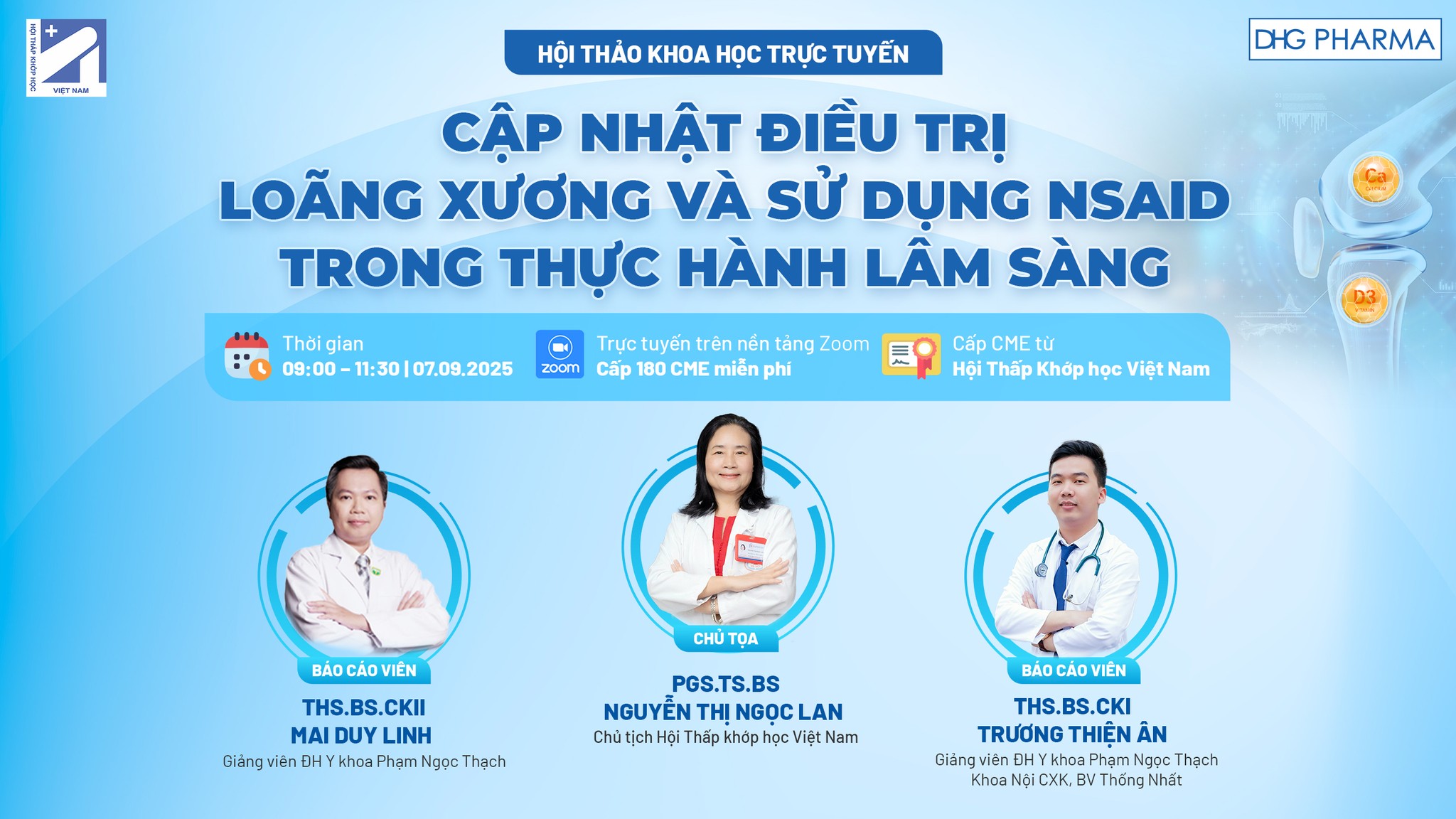 DAISY MEDIA PHỐI HỢP HỘI THẤP KHỚP HỌC VIỆT NAM TỔ CHỨC HỘI THẢO CME TRỰC TUYẾN, CẤP 180 CME MIỄN PHÍ